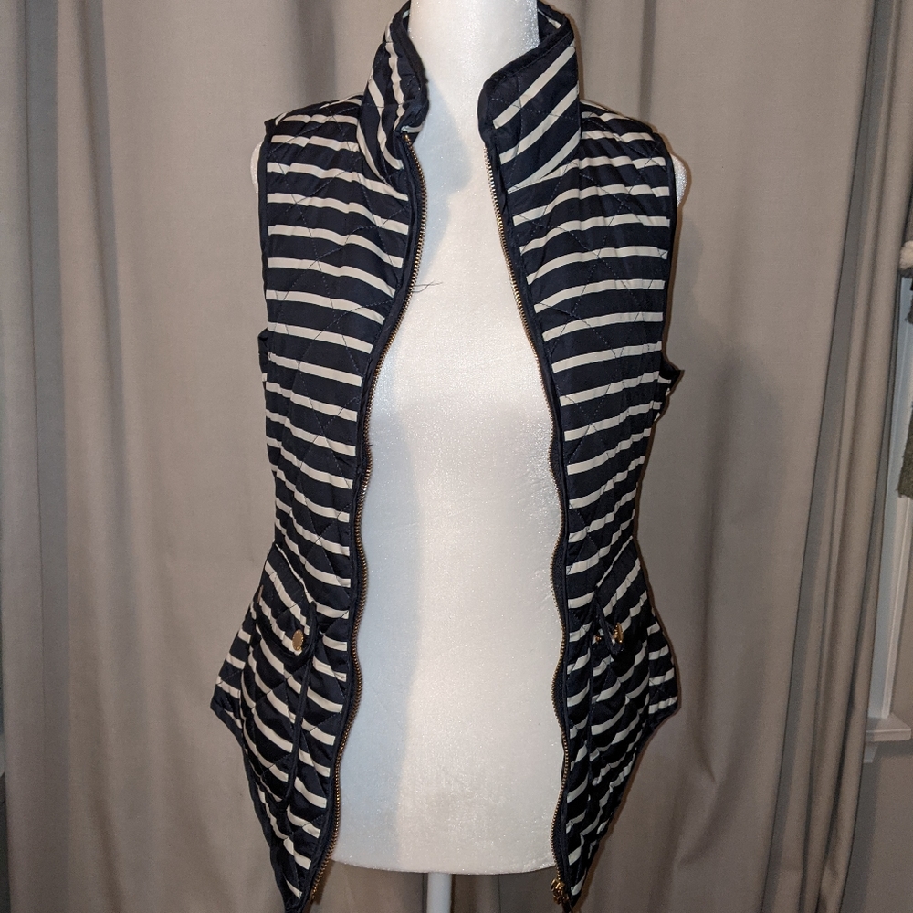 Rabelle Striped Quilted Vest (S)